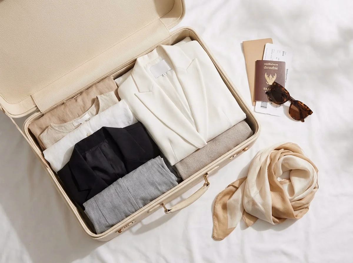 วางแผนตู้เสื้อผ้าสำหรับการเดินทาง